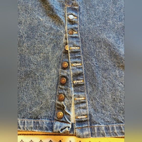 Vintage 1980's The Gap Stone Wash Denim Skirt Size 13/14 - Picture 7 of 16
